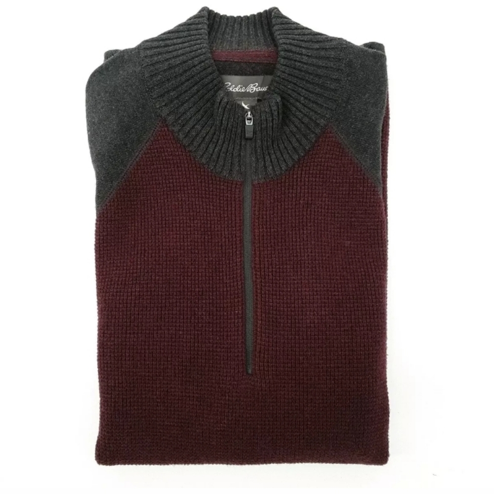 Eddie Bauer 1/4 Zip Sweater Knit Slim fit Pullover